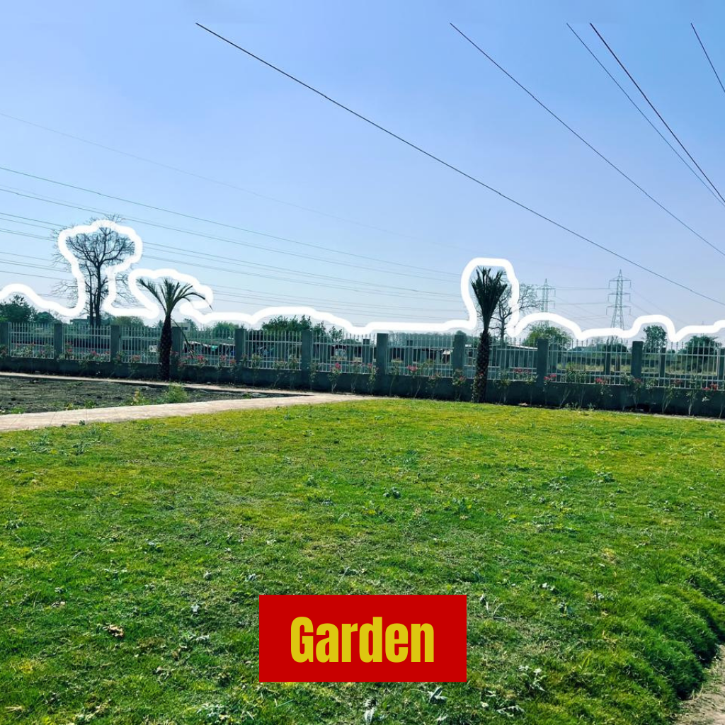 Beautifully landscaped garden at Katol Road Nagpur premium residential layout with manicured lawns and flowering plants