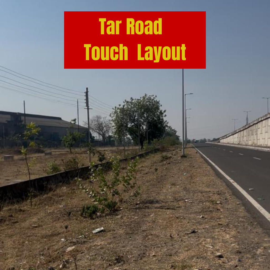 Tar road touch plots in Mahalaxmi Nagari Layout Nagpur with direct highway access, ideal for residential and investment purposes.